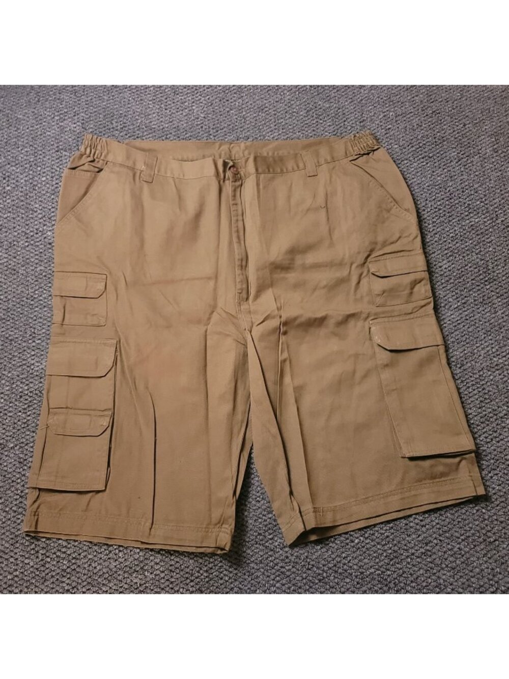 Boulder Creek Cargo Shorts Mens 44 Big Tall Khaki Elastic LL Chino y2K Beige